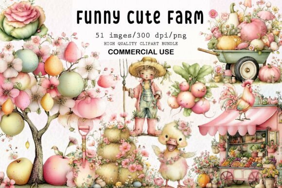 Download Whimsical Funny Cute Farm Clipart - Whimsical Collection