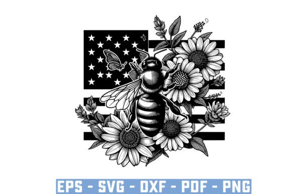 Download Gift Bee with Flowers Funny Vector Files - Premium Resources