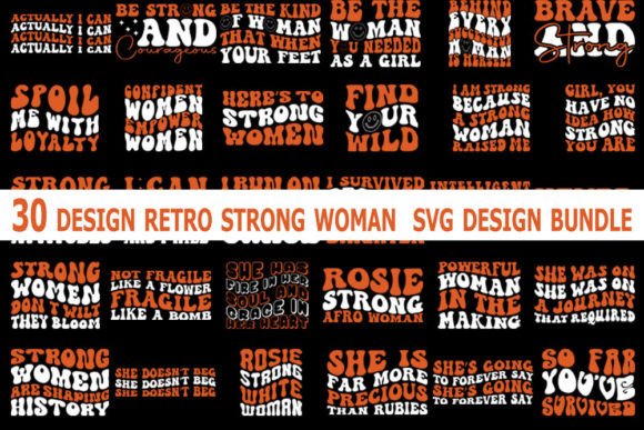 Download Retro Strong Women SVG Design Bundle - Strong women svg Collection
